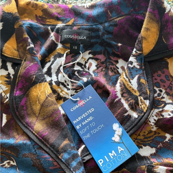 🆕COSABELLA “Africa Tiger/Sahara” Pima Cotton PJ Set, Size XS - Picture 7 of 8